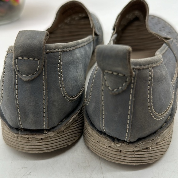 Josef Seibel Blue Leather Cut Out Loafer Size 41 MCL5065B - Picture 6 of 9